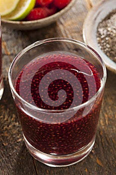 Raspberry and Chia Seed Beverage