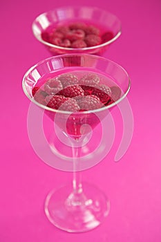 Raspberry cosmopolitan cocktails