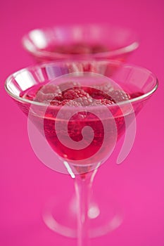 Raspberry cosmopolitan cocktails