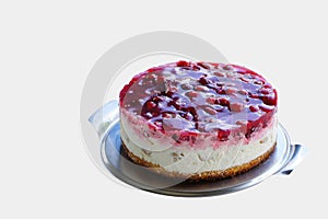 Raspberry cream pie