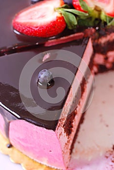 Raspberry Creme Chocolate Cake