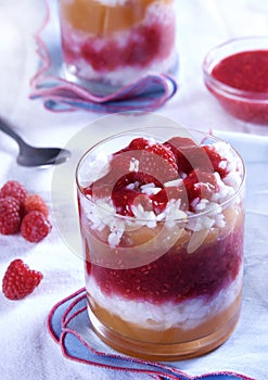 Raspberry dessert