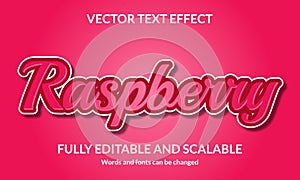 Raspberry Editable 3D text style effect
