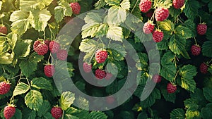 raspberry fruit plant tree background