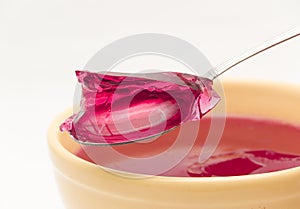 raspberry gelatin photo