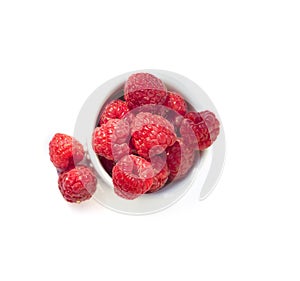 Raspberry isolated on white