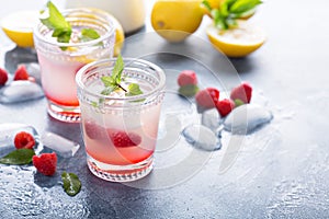 Raspberry lemon lemonade for summer days