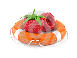 Raspberry with life buoy