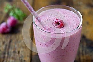 Raspberry milkshake