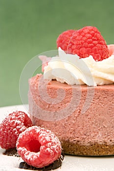 Raspberry mousse cake