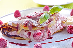 Raspberry omelet