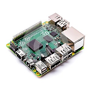 Raspberry Pi isolated on a white background
