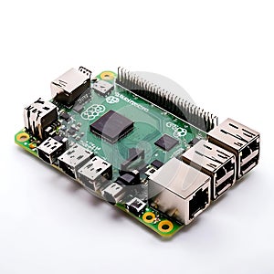 Raspberry Pi isolated on a white background