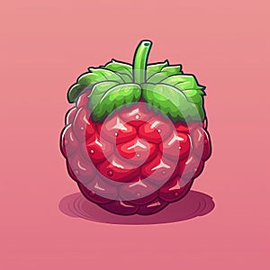 Raspberry Pixel Art: 8-bit Style Game Item