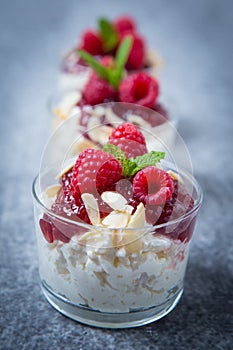 Raspberry Rice Pudding