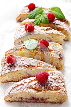 Raspberry sweet roll