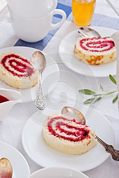 Raspberry Swiss Roll