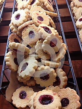 Raspberry Tart Cookies At The Bakery