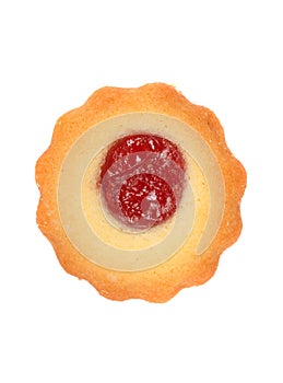 Raspberry thumbprint Christmas cookie photo