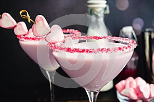 Raspberry and White Chocolate Valentine Cocktail