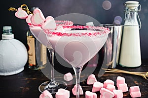 Raspberry and White Chocolate Valentine Cocktail