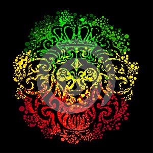 rasta lion vector