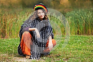 Rastafarian woman outdoor