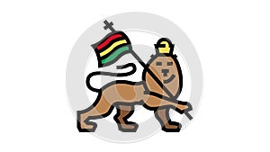 rastafarianism religion color icon animation