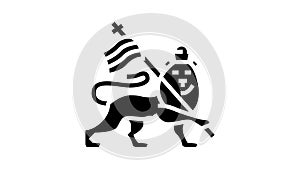 rastafarianism religion glyph icon animation