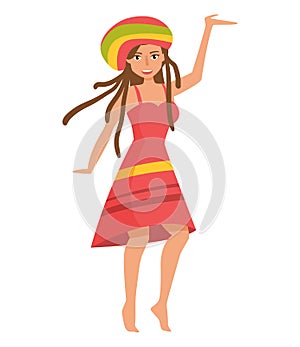 Rastaman. Vector. Cartoon. Isolated