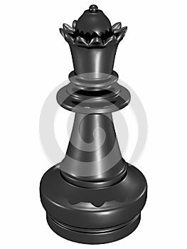 Chess queen black front photo