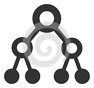 Raster Flat Binary Tree V7 Icon