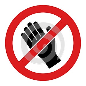 Raster Do Not Touch Flat Icon Image