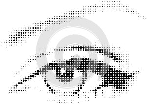 Raster eye with dots