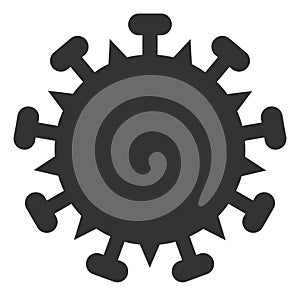 Raster Flat SARS Virus Icon