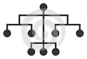 Raster Flat Script Tree Icon