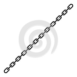 Raster Long Chain Flat Icon Symbol