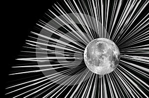 Raster moon illustration