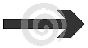 Raster Move Right Flat Icon Illustration