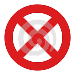 Raster Restrict Flat Icon Symbol photo