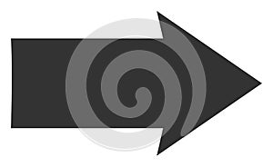 Raster Right Direction Flat Icon Illustration