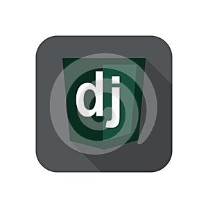 Raster round icon of django python framework