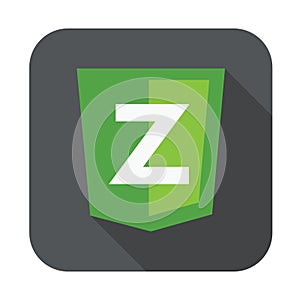 Raster round icon of Z letter for zend framework
