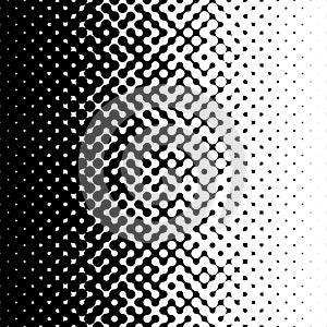 Raster Seamless Black and White Truchet Halftone Gradient Pattern