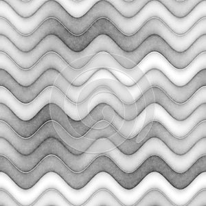 Raster Seamless Greyscale Texture. Gradient Wavy Lines Pattern. Subtle Abstract Background