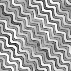 Raster Seamless Greyscale Texture. Gradient Wavy Lines Pattern. Subtle Abstract Background