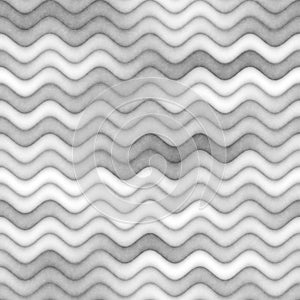 Raster Seamless Greyscale Texture. Gradient Wavy Lines Pattern. Subtle Abstract Background