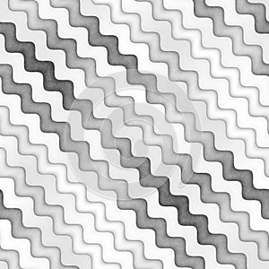 Raster Seamless Greyscale Texture. Gradient Wavy Lines Pattern. Subtle Abstract Background