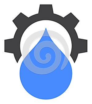 Raster Water Supply Service Gear Icon