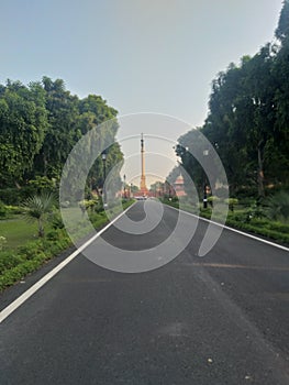 Rasthrapathi Bhavan  clean roads  newdelhi  india photo